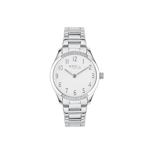 Breil orologio donna kyla quadrante mono-colore bianco movimento solo tempo - 2 lancette quarzo e bracciale acciaio argento ew0704