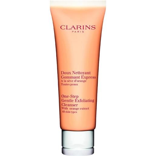 Clarins doux nettoyant gommant express 125 ml detergente esfoliante delicato per il viso tubetto tutti i tipi di pelle