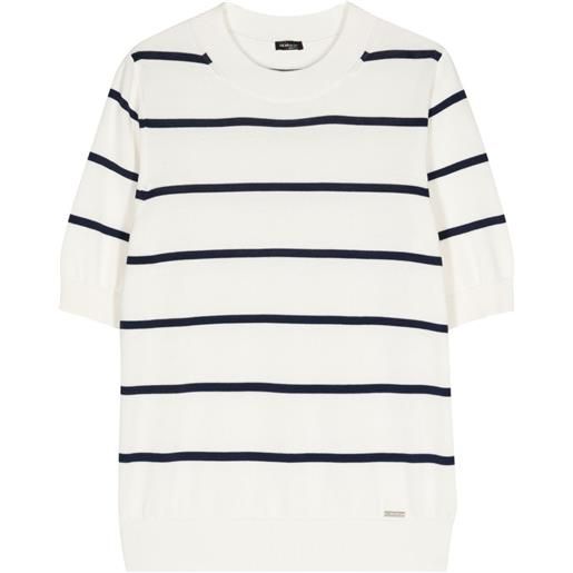 Kiton t-shirt a righe - bianco