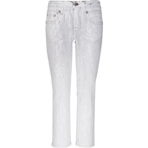 R13 jeans dritti boy straight con vita bassa - grigio