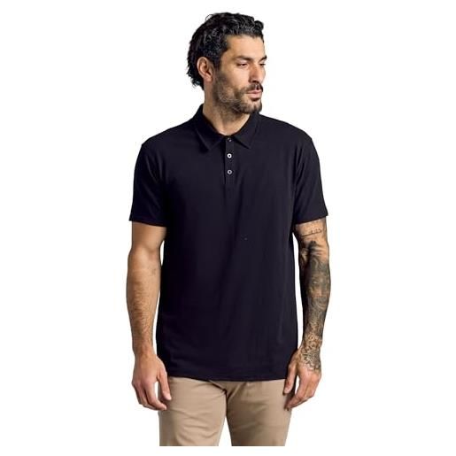 True Classic polo classica a manica corta da uomo, pacco da 1 - nero, s