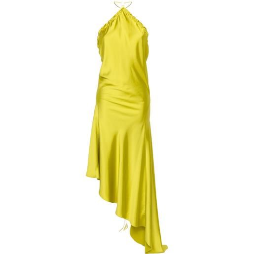 The Attico abito midi con ruches - giallo