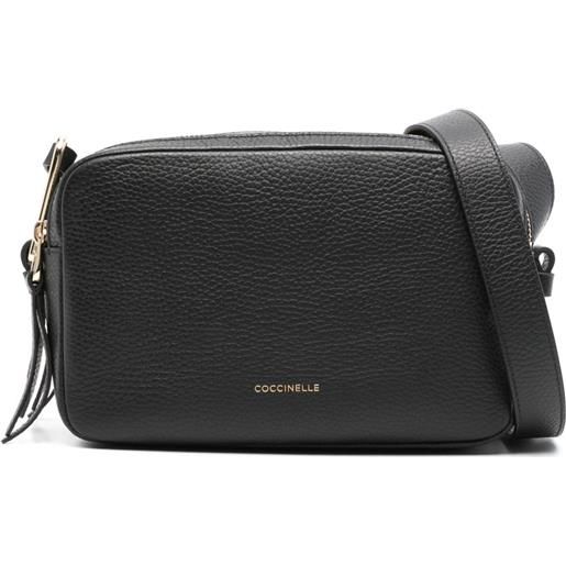 Coccinelle borsa a spalla malory piccola in pelle - nero