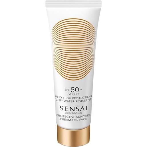 SENSAI cura-del-sole silky-bronze. Protective suncare cream for face spf 50+ 50 ml (1.802,00 € / 1 l)