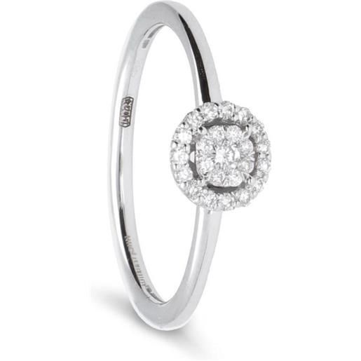 ALFIERI & ST. JOHN anello solitario ginevra in oro con diamanti pavè ct 0,15