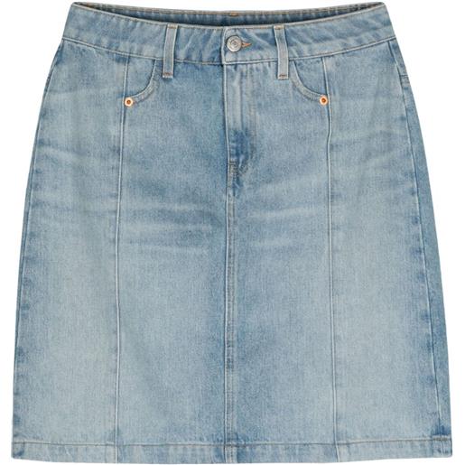 Martine Rose minigonna denim - blu
