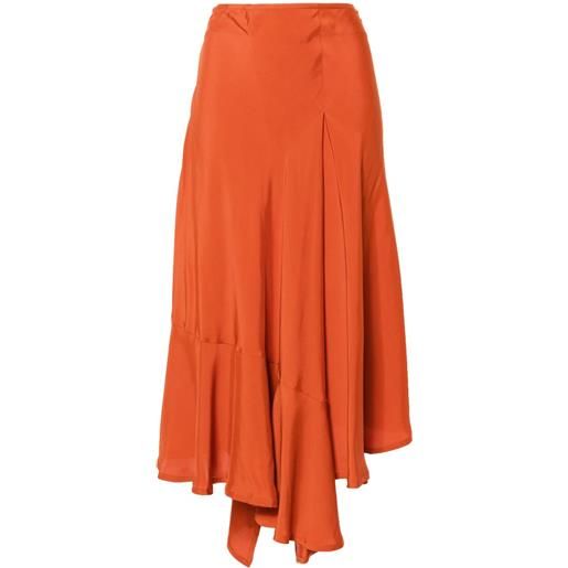 colville gonna midi con pieghe - arancione