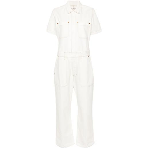 SLVRLAKE tuta intera a maniche corte - bianco