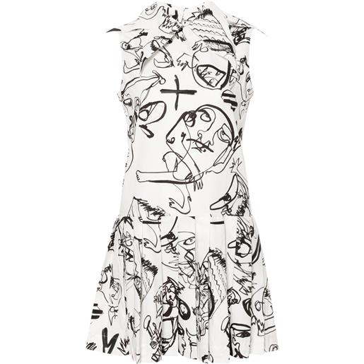 Charles Jeffrey Loverboy abito corto plissettato - bianco