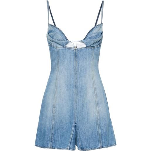 Nensi Dojaka abito corto denim - blu