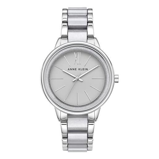 ANNE KLEIN - orologio da donna con cinturino a bracciale in resina, grigio