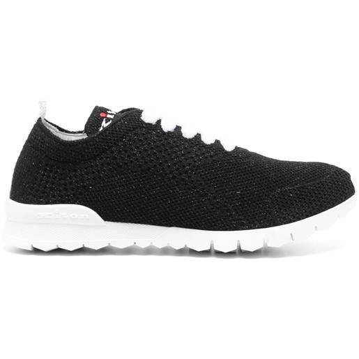 Kiton sneakers in cashmere - nero