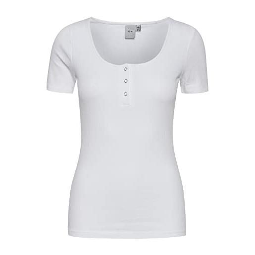 Ichi ihsuper ss2 t-shirt, 110601/bianco brillante, xs donna