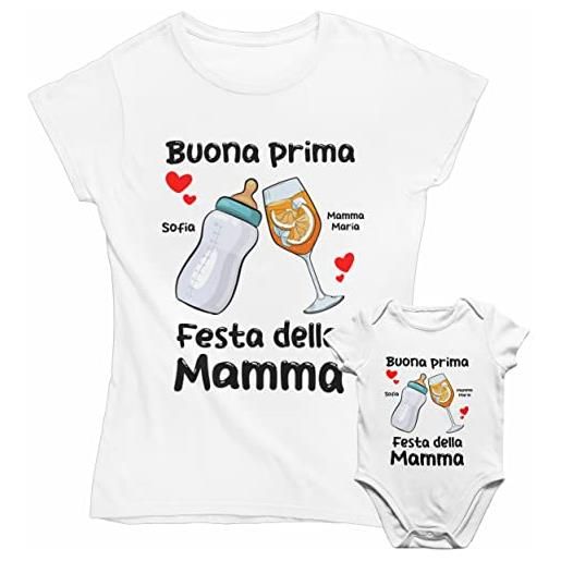 bubbleshirt coppia t-shirt maglietta mamma body figlia unicorn mom baby festa della mamma