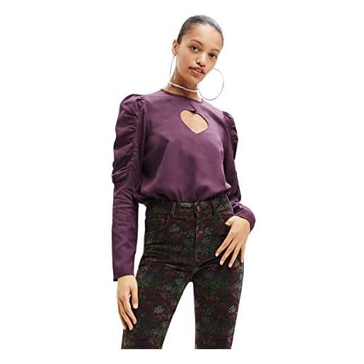 Desigual camicia maniche lunghe donna viola