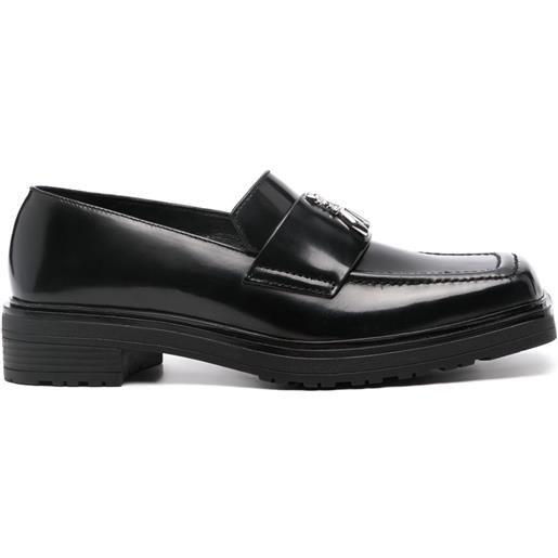Patrizia Pepe mocassini con placca fly - nero