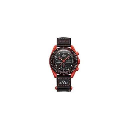 Swatch orologio da polso moonswatch omega x mission to earth lava in bioceramica