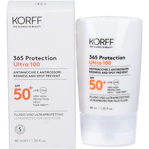 KORFF Srl korff 365 protection ultra 100 fluido viso ultraprotettivo spf 50+, 40 ml