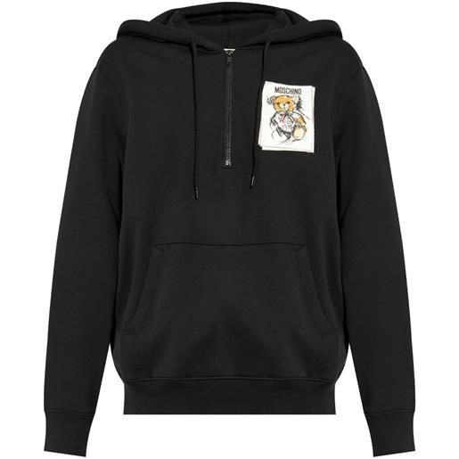 Moschino felpa con cappuccio - nero