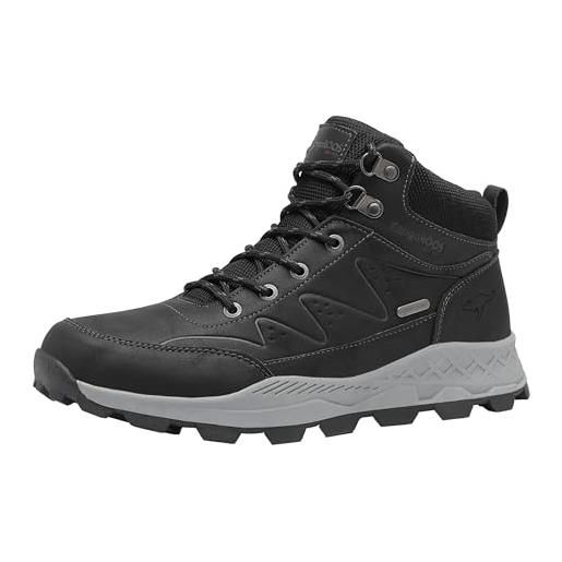KangaROOS k-tm justin rv, stivali da neve uomo, jet black steel grey, 46 eu