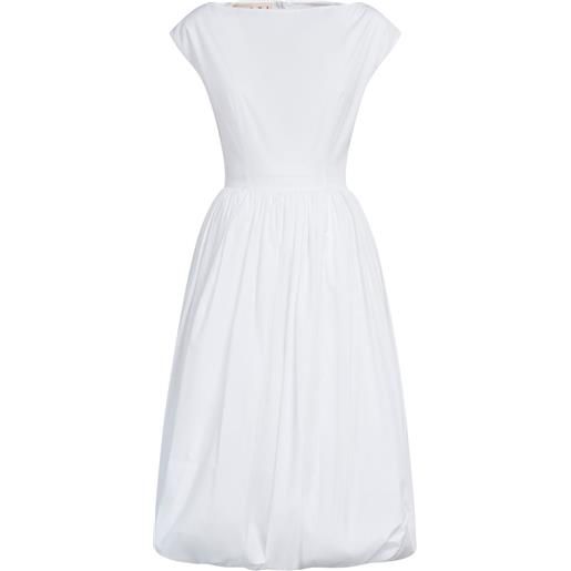 Marni abito midi con scollo a barca - bianco