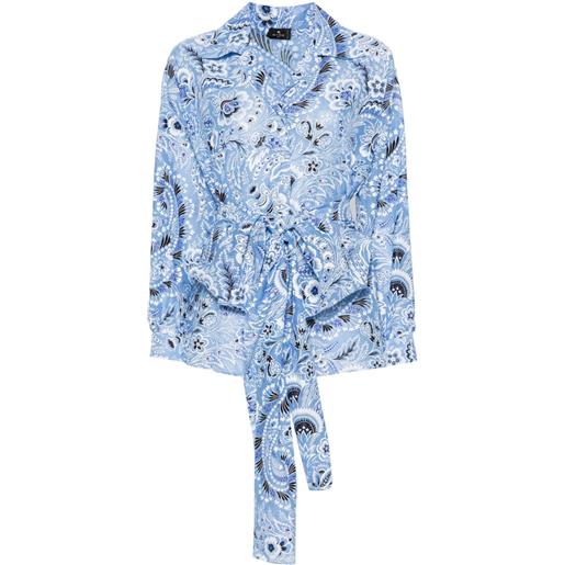 ETRO camicia a fiori - blu