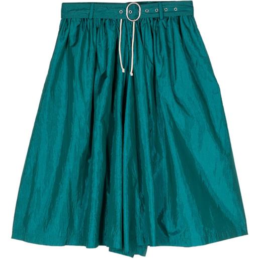 Jil Sander shorts a gamba ampia - verde