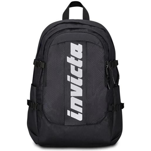 Zaino scuola viaggi invicta act plus fibra ottica grigio ottica nero