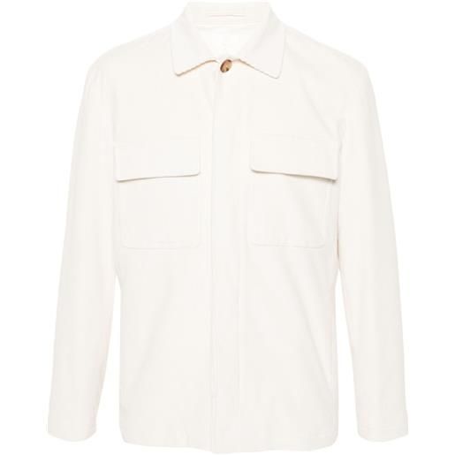 Lardini giacca-camicia a coste - bianco