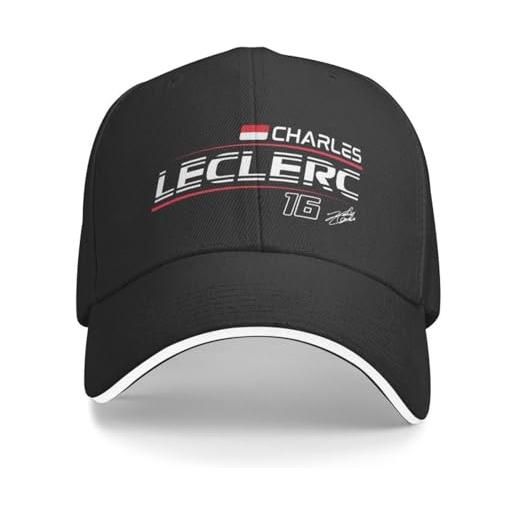 WVVCXCC berretto da baseball unisex e alla moda regolabile per uomini e donne cappellino da corsa per auto sportive all'aperto james leclerc 16 regali all'aperto personalizzati per sport primaverili