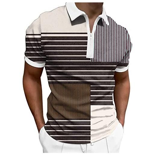 Generico uomo polo maniche corte asciugatura rapida sport golf tennis polo estiva casual abbottonata t-shirt polo cotone magliette uomo cotone manica lunga polo uomo manica corta cotone lotto