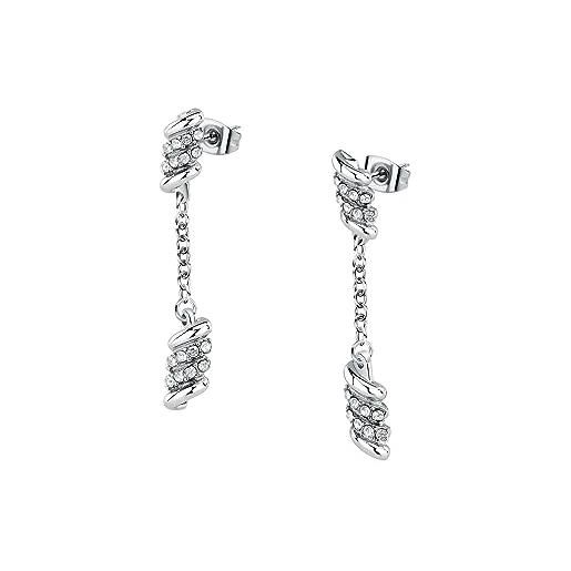 Morellato orecchini donna in acciaio, cristalli, collezione torchon - sawz09
