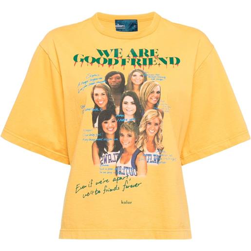 Kolor t-shirt con stampa grafica - giallo
