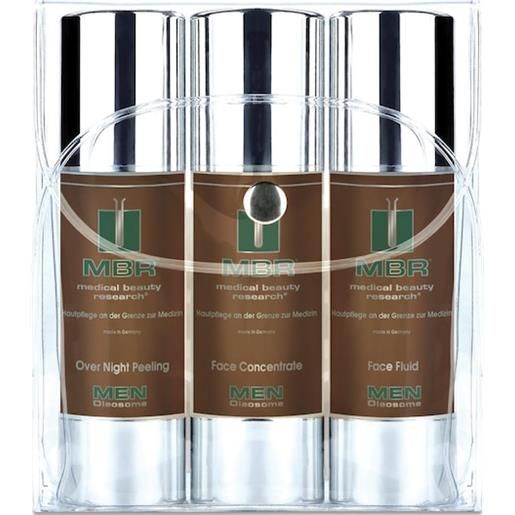 MBR Medical Beauty Research mbr-medical-beauty-research cura-per-uomo men-oleosome. Travel set peeling notte 50 ml + concentrato viso 50 ml + fluido viso 50 ml 1 stk. (417,95 € / 1 pz. )