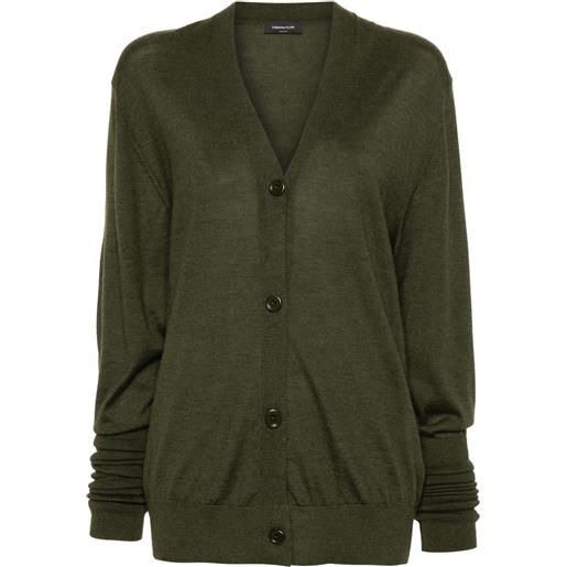 Fabiana Filippi cardigan con scollo a v - verde