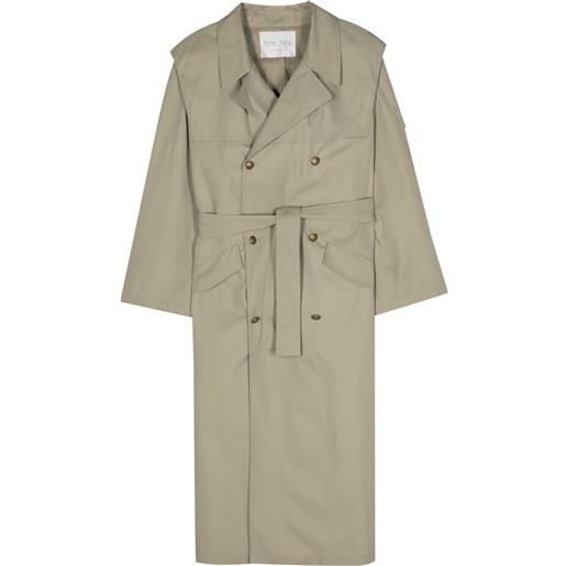 Forte Forte cappotto doppiopetto con cintura - verde