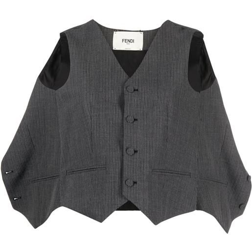 FENDI gilet destrutturato - grigio