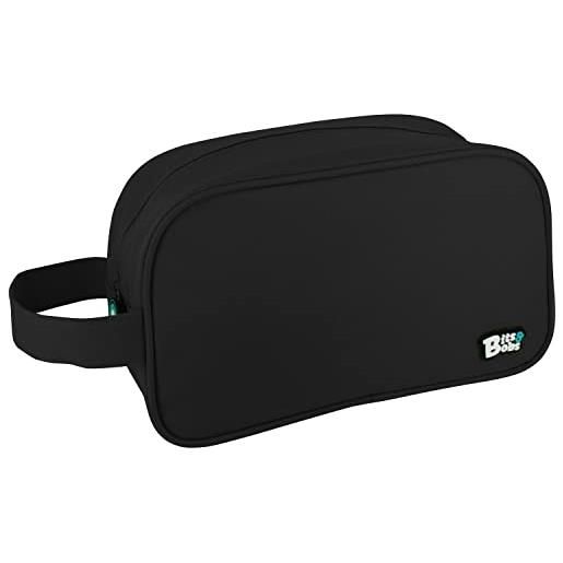 Grafoplás bit & bobs pochette quadrata con manico laterale, 28x18x10cm, nero, 28x18x10cm, beauty case quadrato con manico laterale