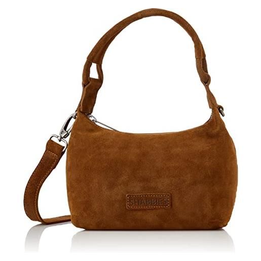 Shabbies amsterdam pelle scamosciata, shb0353-borsa a tracolla in camoscio cerato con brevetto donna, 2007, s