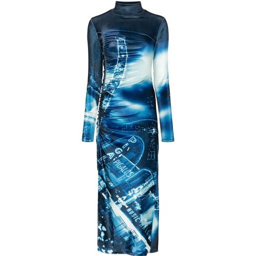 Jean Paul Gaultier abito con stampa pigalle - blu