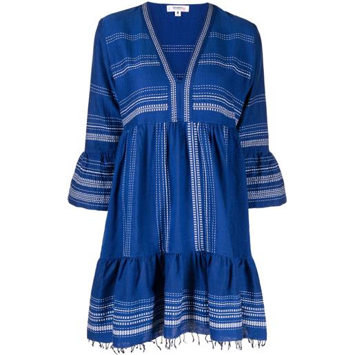 lemlem abito con orlo sfrangiato - blu