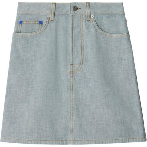 Burberry gonna denim ekd jacquard - blu