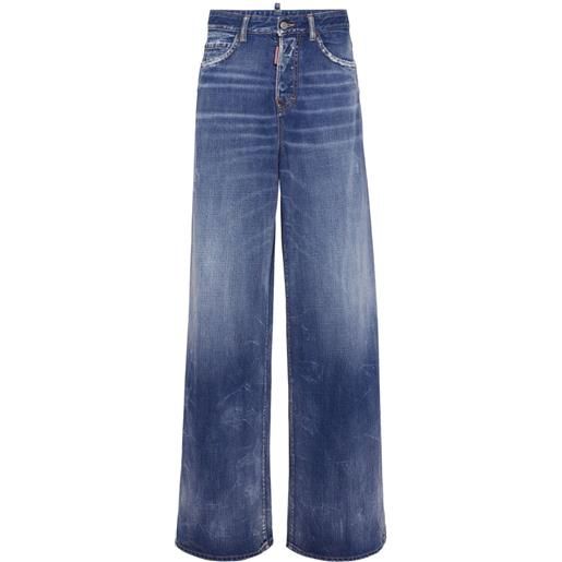 DSQUARED2 jeans a gamba ampia - blu