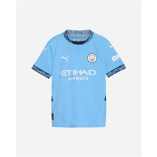 Puma manchester city home replica 24-25 jr - maglia calcio ufficiale - azzurro