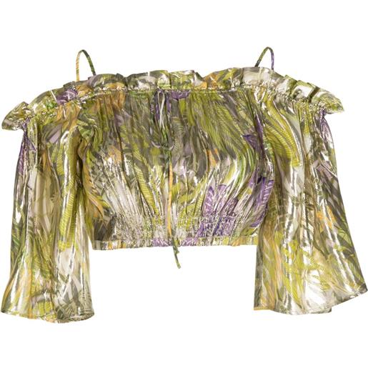 Hayley Menzies top con spalle scoperte - verde