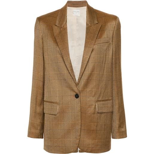 Forte Forte blazer monopetto a quadri - marrone