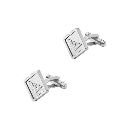 Emporio Armani gemelli da polso da uomo in acciaio inossidabile