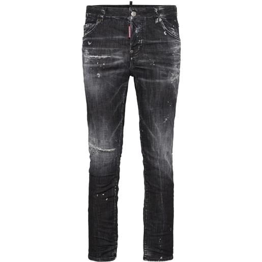 DSQUARED2 jeans skinny con effetto vissuto - nero
