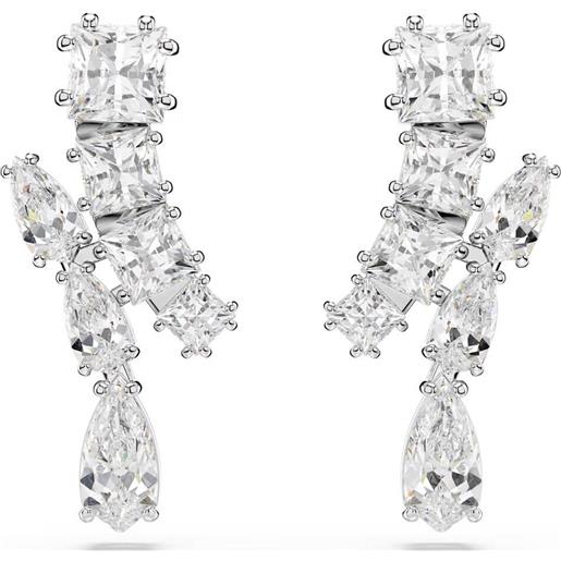 SWAROVSKI orecchini matrix bianco, placcatura rodio 5700418