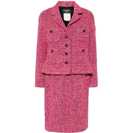 CHANEL Pre-Owned - tailleur con gonna 1994 - donna - lana/nylon/seta - 44 - rosa